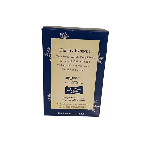 Hallmark Keepsake Frosty Friends Eskimo & Dog Mailing Letter Christmas Ornament - Picture 7 of 7